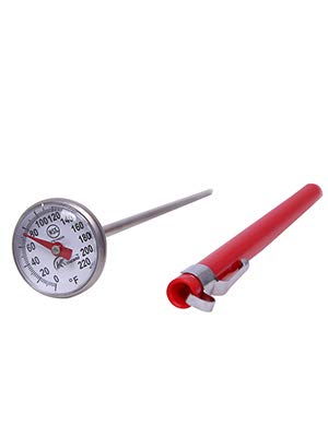 KT THERMO Instant Read 1-Inch Dial Thermometer(4-Pack),Best for The Coffee Drinks,Chocolate Milk Foam