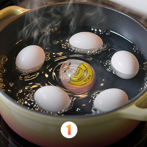 Egg Timer for Hard Boiled Eggs Soft Boiled Color Changing Indicator Tells When Eggs are Ready, Yellow 2pcs