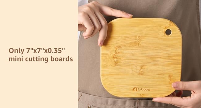 Home Mini Cutting Board Small Fruit Cutting Board Solid Bamboo Wood Board for Baby Infant dormitoryＩSet of 2
