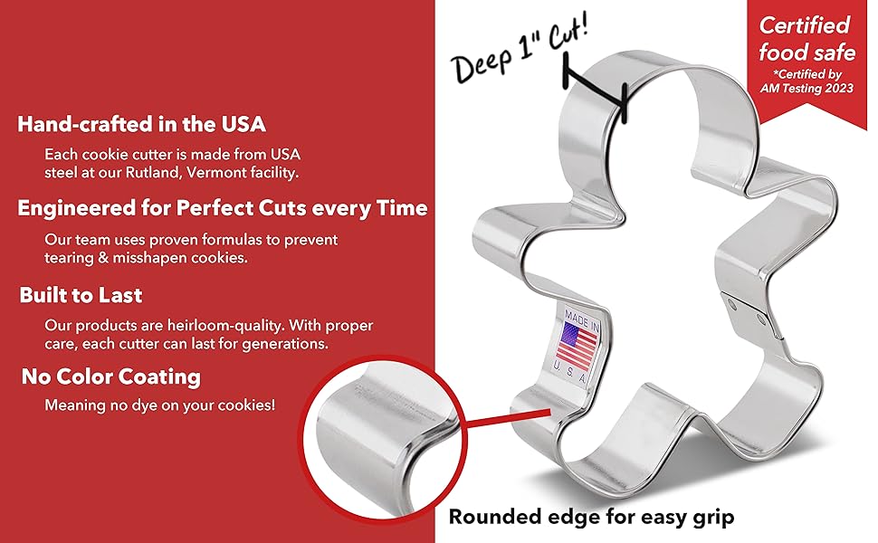 Ann Clark Bunny Cookie Cutter Large, 4-1/4” Made in USA