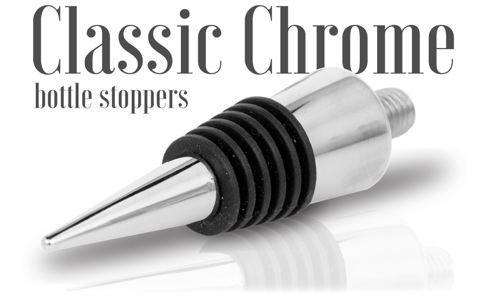 Savannah Classic Chrome Style Bottle Stopper with 3/8