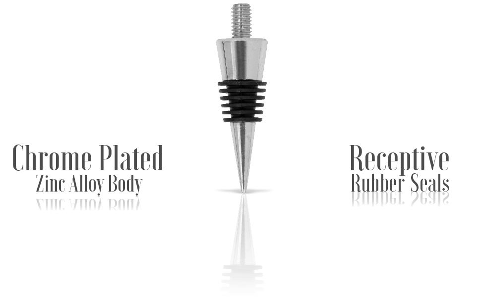 Savannah Classic Chrome Style Bottle Stopper with 3/8