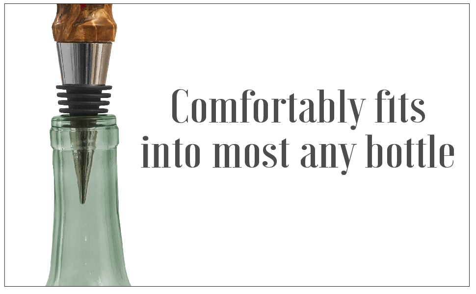 Savannah Classic Chrome Style Bottle Stopper with 3/8