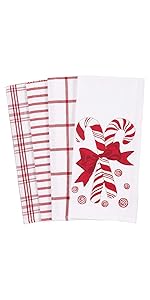 KAF Home Pantry Lemons All Over Kitchen Dish Towel Set of 4, Cotton, 18 x 28-inch