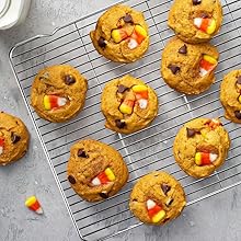 Wildone Baking Sheet & Rack Set [2 Sheets + 2 Racks], Stainless Steel Cookie Pan with Cooling Rack, Size 16 x 12 x 1 Inch, Non Toxic & Heavy Duty & Easy Clean