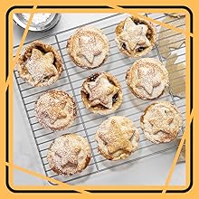 Wildone Baking Sheet with Rack Set (3 Pans + 3 Racks), Stainless Steel Baking Pan Cookie Sheet with Cooling Rack, Non Toxic & Heavy Duty & Easy Clean