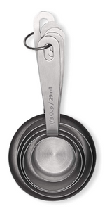 husMait Stainless Steel Measuring Cups - 5 Piece Heavy Duty Measuring Cup Set with Storage Ring