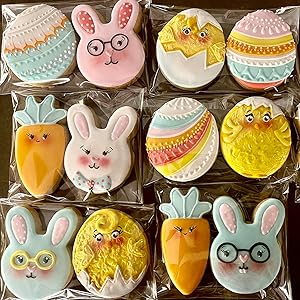 Easter Cookie Cutter Set - 7 piece - Egg, Carrot, Bunny, Flower, Chick, Bunny Face and Butterfly