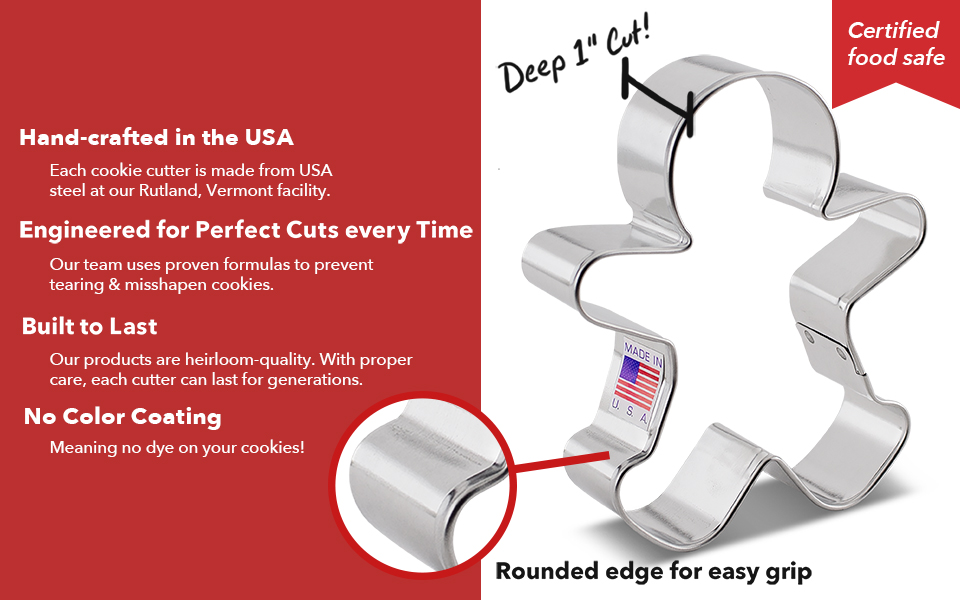 Ann Clark Cute Easter 3-Pc. Cookie Cutter Set, Made in USA, Easter Bunny, Carrot and Egg