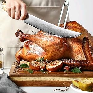 Carving Fork, Meat Fork, 12 Inch Cooking Fork, Stainless Steel BBQ Fork, Long Metal Chef Pro Kitchen Forks for Barbecue, Serving, Cooking, Grilling, Roasting