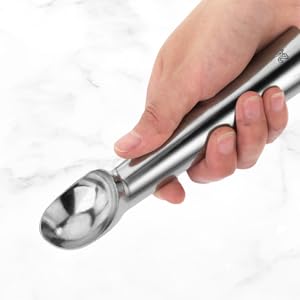 New Star Foodservice 7006957 Commercial Ice Cream Dipper Scoop Yellow 3-oz Size 12 (Hand Wash Only)