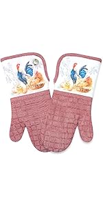 RED LMLDETA Heat Resistant 550 Degree Oven mitt, Silicone Oven Hot Mitts - 1 Pair, Extra Long Professional Baking Oven Gloves - Food Safe,Pot Holders Cooking,Grilling,Kitchen (Purple Mittens)