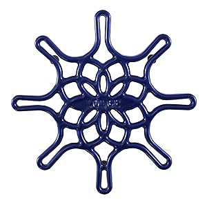 Lodge EC8ST32 Enameled Cast Iron, 8 Inch, Indigo Trivet