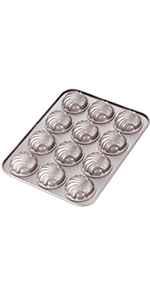 CHEFMADE Angel Food Cake Pan, 6-Inch with Removable Loose Bottom Non-Stick Chiffon Tube Pan for Oven and Instant Pot Baking (Champagne Gold)