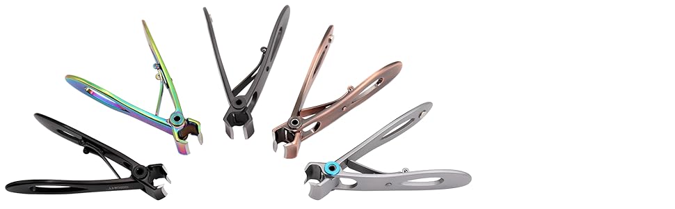 SZQHT Extra Wide Jaw Opening Nail Clippers for Thick Nails Cutter for Ingrown Toenail Clippers & Fingernails Manicure Set,Pedicure Kit,Men & Women(Black)