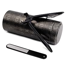 SZQHT Extra Wide Jaw Opening Nail Clippers for Thick Nails Cutter for Ingrown Toenail Clippers & Fingernails Manicure Set,Pedicure Kit,Men & Women(Black)