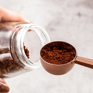 Coffee Scoop with Bag Clip, Multi-Function Milk Powder Measuring Spoon, 20ml (Black)