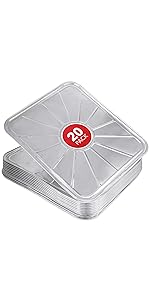 Stock Your Home Aluminum Pans - 15 Pack Disposable Aluminum Foil Trays - Reusable Nonstick Baking Sheets - 16 Inch x 11 Inch