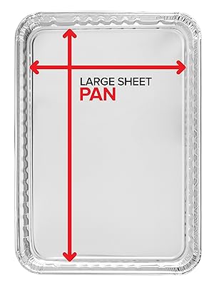 Stock Your Home Aluminum Pans - 15 Pack Disposable Aluminum Foil Trays - Reusable Nonstick Baking Sheets - 16 Inch x 11 Inch