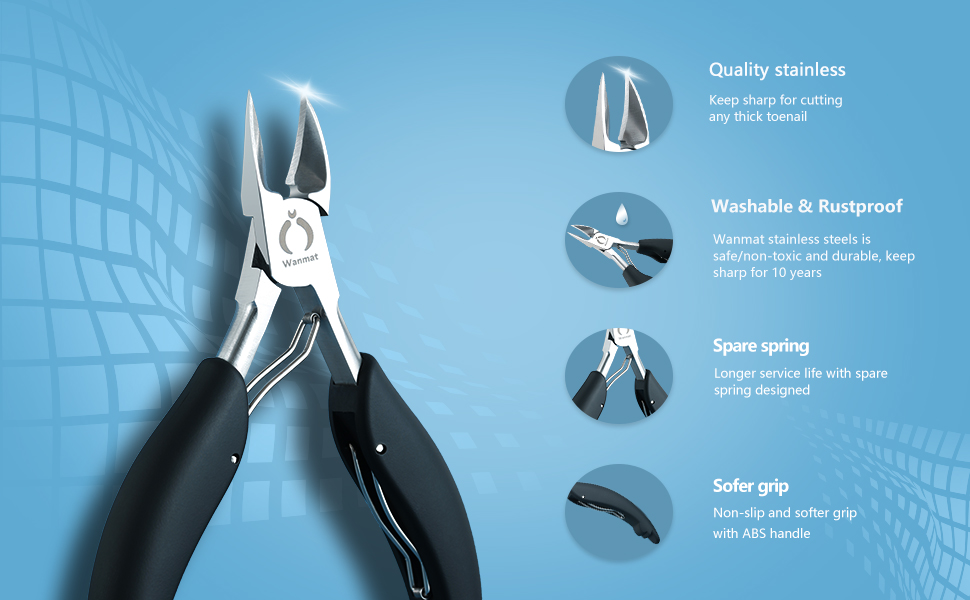 Toe Nail Clipper for Ingrown or Thick Toenails,Toenails Trimmer and Professional Toenail Nipper for Seniors with Stainless Steel Surper Sharp Blades