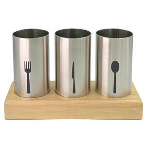 4PC Flatware Caddy Holder Stainless Steel Small