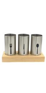 4PC Flatware Caddy Holder Stainless Steel Small