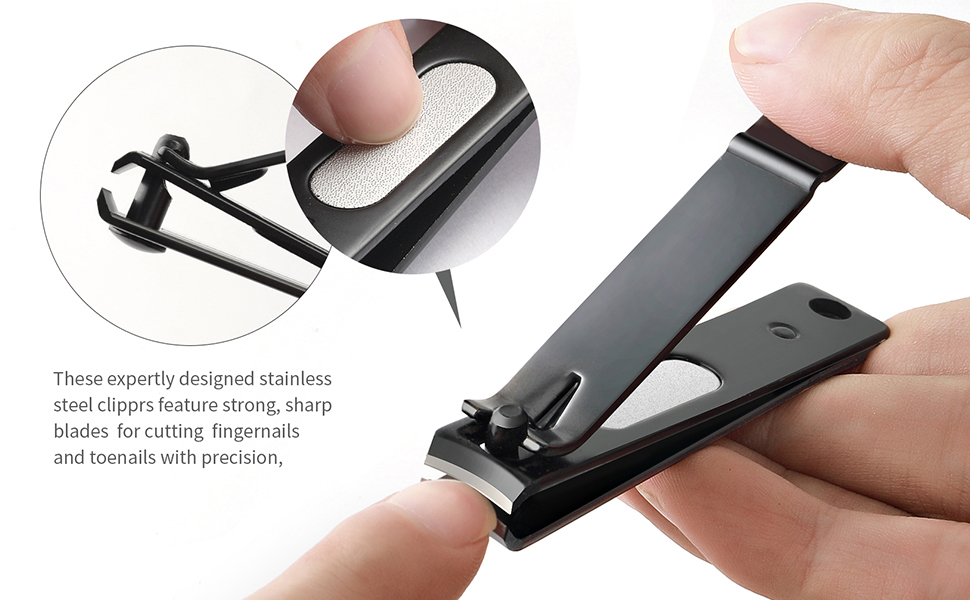 Nail Clippers Set Matte Stainless Steel 3 pcs fingernail Clippers &Slant EDG Toenail Clipper Cutter The Best Gift Nail Clippers for Men and Women