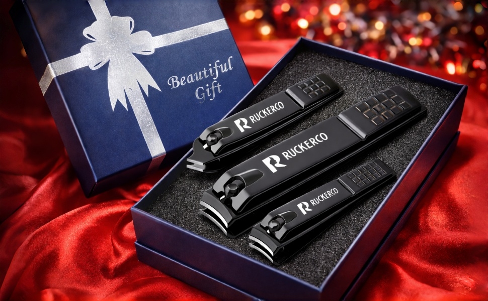 Nail Clippers Set Matte Stainless Steel 3 pcs fingernail Clippers &Slant EDG Toenail Clipper Cutter The Best Gift Nail Clippers for Men and Women