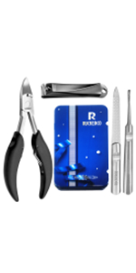 Nail Clippers Set Matte Stainless Steel 3 pcs fingernail Clippers &Slant EDG Toenail Clipper Cutter The Best Gift Nail Clippers for Men and Women