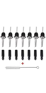 Pour Spouts for Liquor Bottles Speed Pour Pourers with Dust Cap 7+7