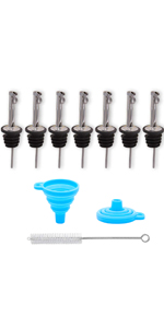 Pour Spouts for Liquor Bottles Speed Pour Pourers with Dust Cap 7+7
