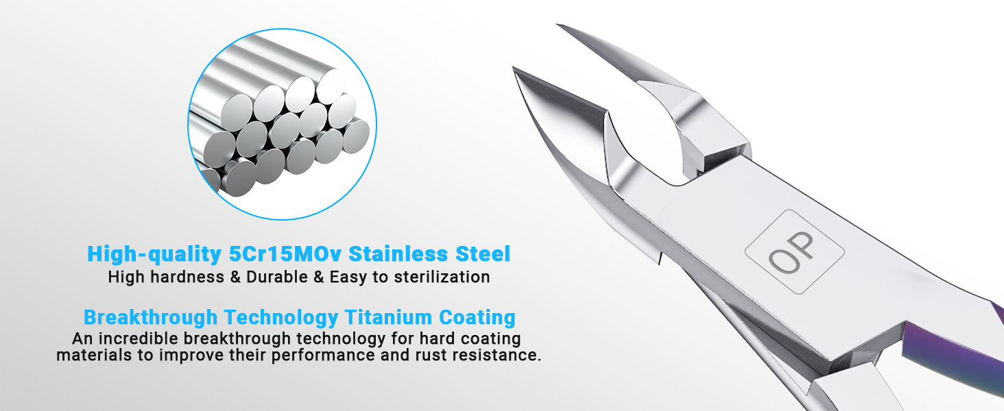 Cuticle Trimmer Cuticle Nippers Clippers Stainless Steel Hangnail Remover Extremely Sharp Cutter Pedicure Manicure Tool, opove X7 Rainbow Gradient