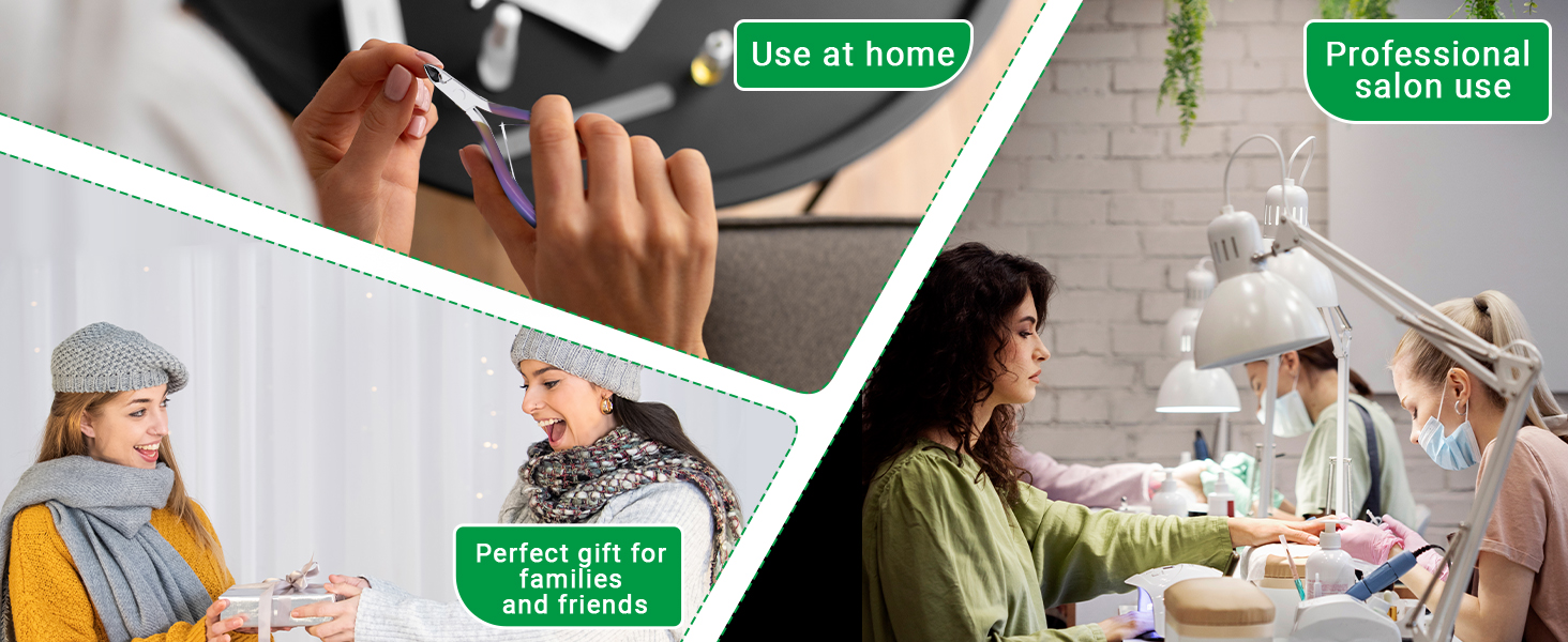 Cuticle Trimmer Cuticle Nippers Clippers Stainless Steel Hangnail Remover Extremely Sharp Cutter Pedicure Manicure Tool, opove X7 Rainbow Gradient