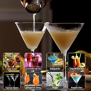 12oz Cocktail Shaker Small Single Bar Shakers Bartending Stainless Steel Espresso Shaker for Martini Margarita Alcohol Liquor Drink Mixer