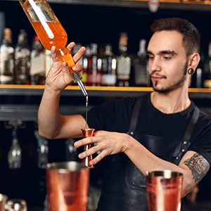 6PCS Liquor Bottle Pourers, Stainless Steel Olive Oil Spouts, Bottle Pourers for Alcohol, Olive Oil, With Dust Caps Liquor Pour Spout