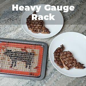 Trinity Provisions Meat Resting Pan - With Wire Rack and Silicone Baking Mat - Dishwasher and Oven Safe Stainless Steel, for Cooking and Cooling Steak, BBQ, Bacon, & More