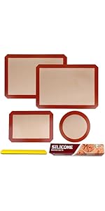 STATINT Non-Stick Silicone Baking Mat, Premium Food Safe - Pack of 2, for Cookie Oven Reusable Mat, 16.5