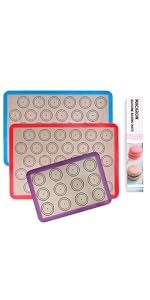 STATINT Non-Stick Silicone Baking Mat, Premium Food Safe - Pack of 2, for Cookie Oven Reusable Mat, 16.5