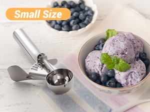 Ice Cream Scoop Stainless Steel, Ice Cream Scoop with Trigger, Cookie Scoop for Baking, Large Ice Cream Scooper, 18/8 Stainless Steel Cupcake Scoop, Food Scoop - 5.25 Tbsp