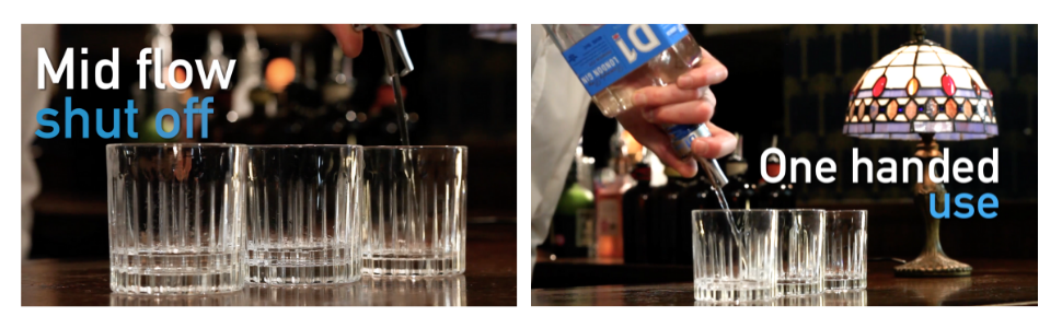 3-in-1 Liquor Pour spout with Built-in Fruit Fly Protection - Dishwasher Safe Hygienic Alcohol Speed Spouts - Also for Olive Oil, Juice, Syrup. Black 6 Pack with 6 Adapters for Large Neck Bottles