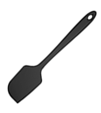 U-Taste Silicone Spatula Set with 600 Degrees Fahrenheit Heat Resistant (Black)