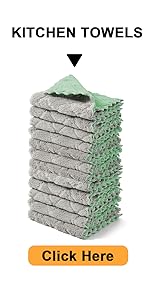 kimteny 12 Pack Kitchen Cloth Dish Towels, Premium Dishcloths, Super Absorbent Coral Velvet Dishtowels, Nonstick Oil Washable Fast Drying (Green-Grey)