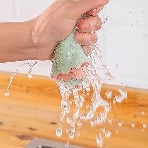 kimteny 12 Pack Kitchen Cloth Dish Towels, Premium Dishcloths, Super Absorbent Coral Velvet Dishtowels, Nonstick Oil Washable Fast Drying (Green-Grey)