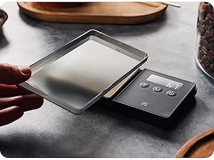 Greater Goods Digital Espresso and Coffee Scale - 750 x 0.1g, Mini Scale with 6 Units of Measurement