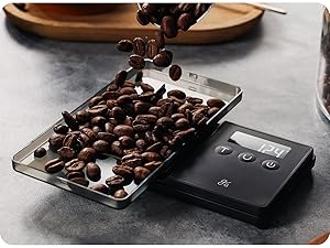Greater Goods Digital Espresso and Coffee Scale - 750 x 0.1g, Mini Scale with 6 Units of Measurement
