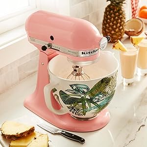 KitchenAid 5 Quart Tilt-Head Glass Bowl with Measurement Markings & Lid - KSM5GB