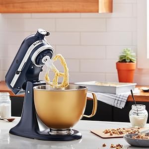 KitchenAid 5 Quart Tilt-Head Glass Bowl with Measurement Markings & Lid - KSM5GB