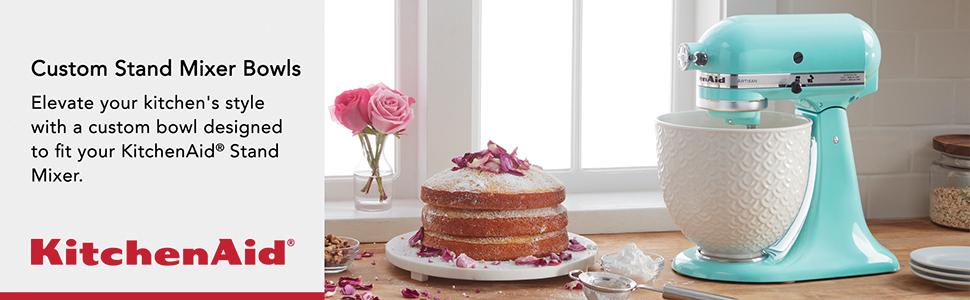 KitchenAid 5 Quart Tilt-Head Glass Bowl with Measurement Markings & Lid - KSM5GB