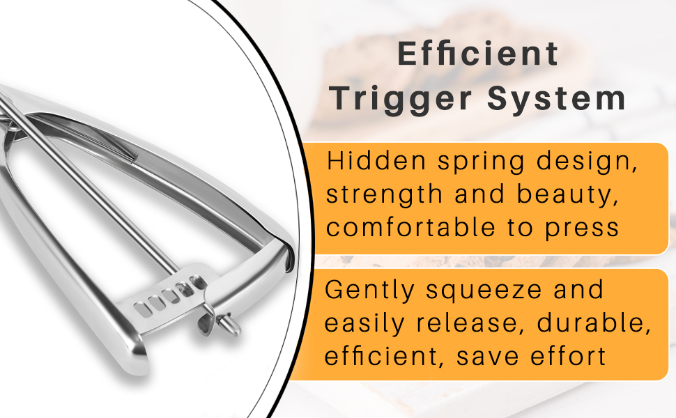 Cookie Scoop 3 Tbsp, Size #20, 3 Tablespoon Cookie Scoop for Baking, Ice Cream Scoop With Trigger, 18/8 Stainless Steel, For Cookies, Cupcake, Muffin, Ice Cream, Meatball