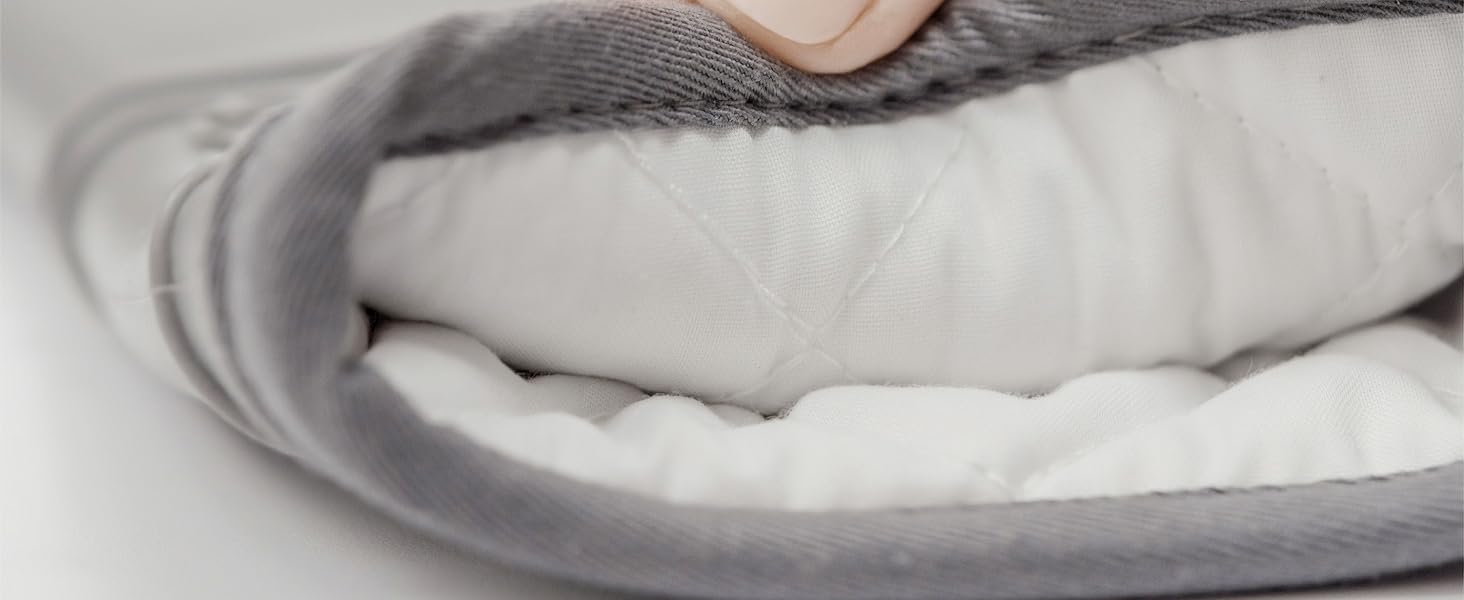 GORILLA GRIP BPA-Free Soft Silicone Oven Mitts, Heat Resistant and Waterproof Cooking Safety Gloves, Thick Cotton Lining, Flexible Gripping, Kitchen Potholders Set, for Grilling, BBQ, 12.5x8.3, Black